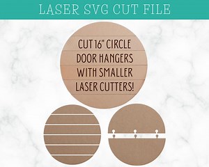 16" Split Round Door Hanger With Shiplap Front Laser SVG File (digital Download) - Etsy