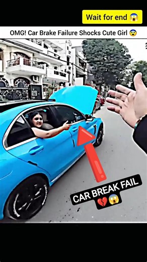 OMG! Cute Girl in Danger as Car Brake Fails 😱💥 MOTOVLOG #rider #shortsfeed #viral #shorts #bike