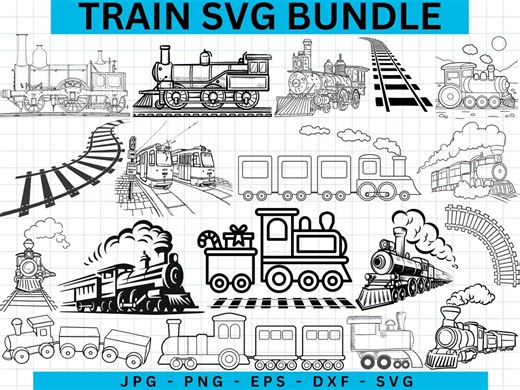 Railway Train SVG, Locomotive Clipart, Sublimation Design (digital Files) - Etsy Canada