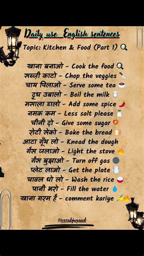 ☕चाय नाश्ता वाले महत्वपूर्ण शब्द I #easyenglisheveryday #english #englishlearningclass#spokenenglish