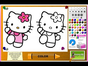 Hello Kitty Coloring Pages For Kids - Hello Kitty Cartoon Characters Page