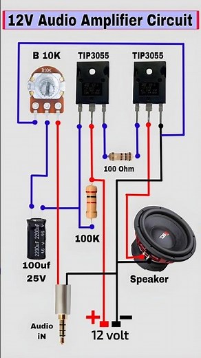 DAY Audio Amplifier Circuit || transistor amplifier circuit #shortsvideo #audio #shorts #viralvideo