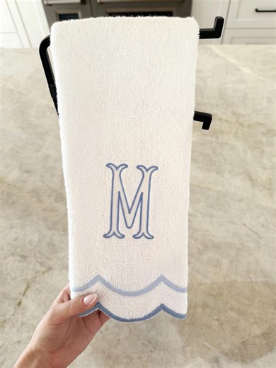 Monogrammed Kitchen Hand Towel - Etsy
