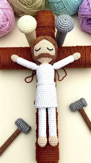The Passion of Christ in Crochet Stop-Motion 🧶✝️ | Amigurumi Animation #jesus #shorts #christian