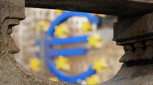 Download Euro Sign Sculpture in Frankfurt Germany
