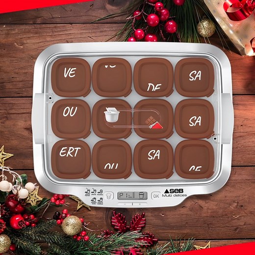 [NOËL AVEC 🔺SEB 🎅] C'est l'heure du 2ème jeu ! Saurez-vous retrouver les 3 mots qui se cachent derrière les pots de notre yaourtière MULTIDELICES Express ? 😏 Dites nous lesquels et tentez de remporter une Multidélices Express 12 pots ! Pour jouer : - Donnez-nous les 3 mots cachés sur les pots - Mentionnez un.e proche pour qu'il.elle tente sa chance 🍀 Fin du jeu le 19/12. Tirage au sort parmi les commentaires. Jeu valable en France Métropolitaine. | SEB