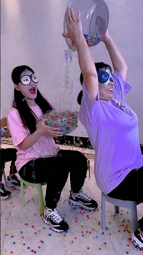 Water balloon challenge, too much fun. 😂 #partygames #familygames #funny