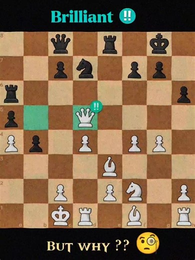 BRILLIANT !! But why ? #chess #chessedits #chessbrillantmoves #checkmate #chessgame #brilliantmove
