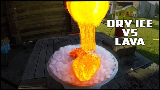 Lava vs. dry ice experiment.