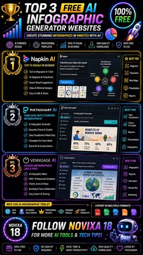 Top 3 FREE AI Infographic Generator Websites 📊 | Best AI Design Tools 2026 #shorts