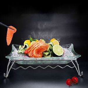 [Hot Item] Acrylic Restaurant Banquet Food Display Tray Hotel Catering