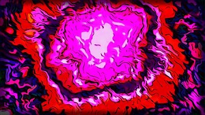 Colorful abstract psychedelic animation with cartoon style. Motion. Vibrating contrasting shapes.