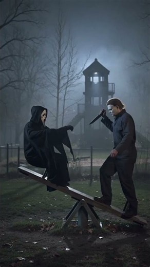 When Horror Icons Play on the Playground 🛝🔪 #Shorts