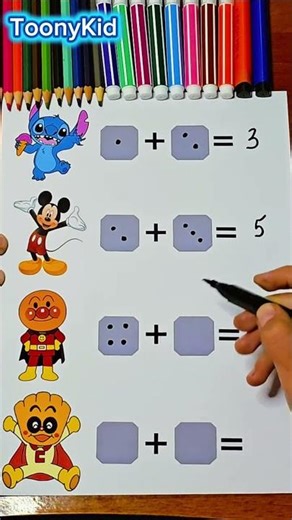 Fun Cartoon Math Puzzle for Kids! 🎲✨"