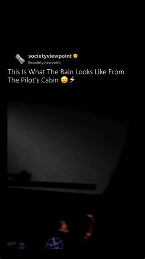 Society View Point on Instagram: "From a pilot’s cabin, rainfall appears dramatically different than it does from the ground. When an aircraft is moving at high speed, raindrops streak horizontally across the windshield due to the relative airflow, creating the illusion of rain “sliding” rather than falling. Modern commercial aircraft use powerful windshield wipers, hydrophobic coatings, or high-speed airflow to keep the pilot’s forward view clear. In heavy rain, visibility can be significantly 