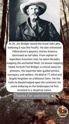 At 20, Jim Bridger tasted the Great Salt Lake, believing it…. #shorts #shortvideo #america #news