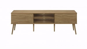 Tv Stand - 72 Inch - Media Entertainment Center - Storage Cabinet - Walnut