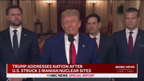 Watch President Trump's full speech after U.S. strikes nuclear sites in Iran
