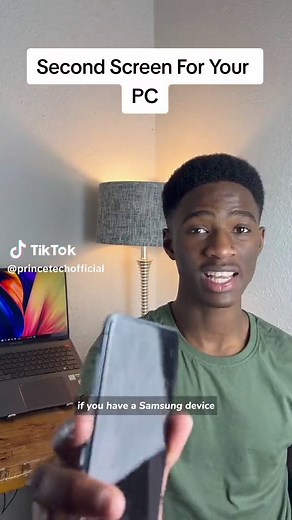 How to use your phone as a second screen for your PC🔥 #tech #techtips #techtok #samsungtips #androidtips #samsung #android #pc #pctips #computer