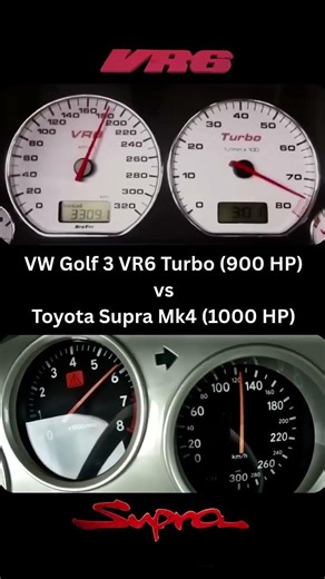 Golf 3 VR6 Turbo vs Toyota Supra MK4 ##automobile #accleration #jdmcars #japan #germancars #cars