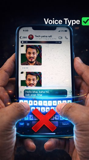 Tech Yatra Rafi on Instagram: "Typing Tricks For Everyone 😱 apka Mobile Khud Type Karega 😂 Stop typing. Your phone can type for you now 🤯📱 No fingers, no stress — just talk and your keyboard types automatically! 🎙️ . Voice typing = lazy people’s superpower ⚡ Most people still don’t know this feature 👀 👉 Try it now 👉 Share with your friends 👉 Follow for more hidden phone tricks 🚀 . . VoiceTyping HiddenPhoneFeature SmartphoneTricks MobileHacks AndroidTips iPhoneTips TechReels ReelsIndia 