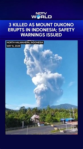 3 Killed As Mount Dukono Volcano Erupts In Indonesia | Several Hikers Still Trapped, Warnings Issued