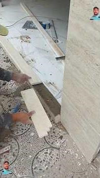How to cut marble and install a marble door threshold #ceramic