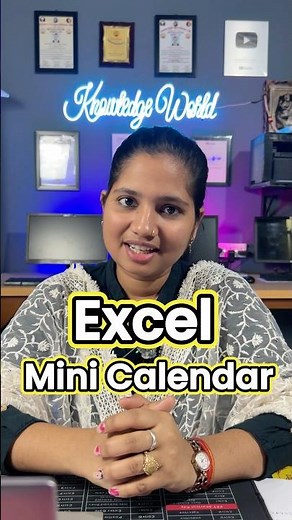 🔥Excel Magic Mini Calendar 😎Advance Excel Trick #shorts #excel #exceltricks #computer #ytviral