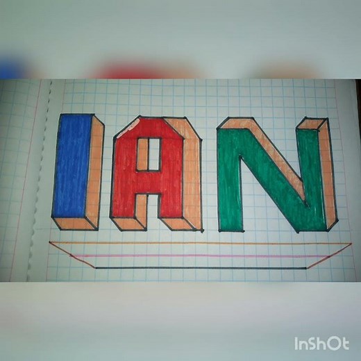 Cómo hacer el nombre de Ian en 3D.