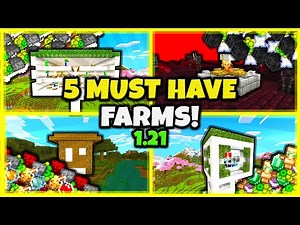5 MUST HAVE FARMS In Minecraft Bedrock 1.21! (2025!)