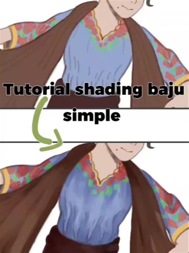 Tutorial shading baju simple di Ibis paint x