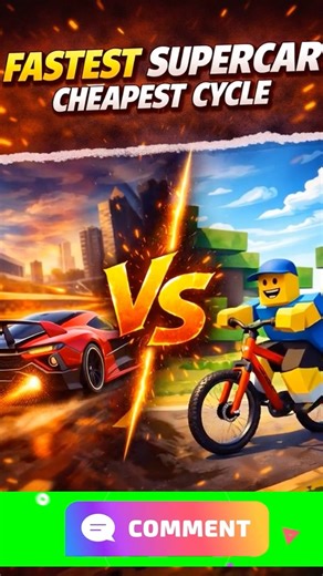 GTA Supercar vs Roblox Cycle 😱 Kaun Jeetega? #shorts #viral #gaming