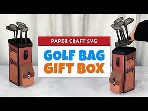 3D Golf Bag Paper Favor Box | DIY Sports Party Craft