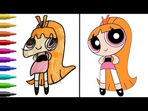 How to Draw Powerpuff Girls Blossom Step by Step | Easy Drawing for Kids & Beginners 🎀🎨 #powerpuff