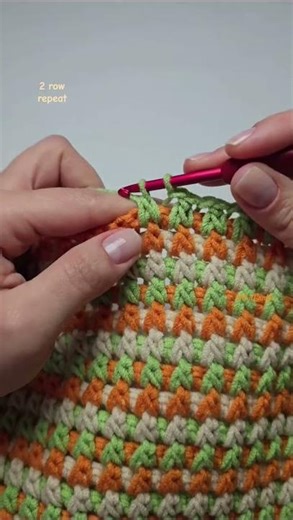 Relief 2 Row Repeat Crochet Pattern | Crochet Stitches | Crochet Ideas #crochettutorial #easycrochet