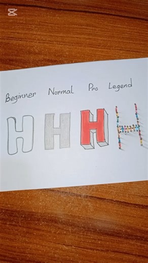 Letter "H" #viral #art #howtodraw #drawing