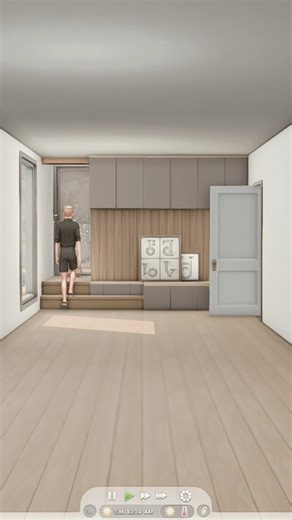 #simspartner - The new flared staircases in The Sims 4 are such a beautiful addition, especially for modern and realistic builds. They add so much character to interiors, but they really shine when they’re styled in a way that feels intentional and built-in. This is a simple base game staircase idea focused on making flared stairs blend more naturally into your build, especially in entryways and open interiors. It works well for modern homes, lofts, and any build where you want the staircase to 