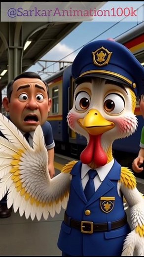 The Chicken Who Became a Train Driver 🚆🐔 | Heartwarming 3D Animation Story