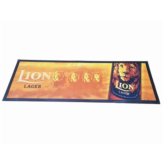 Rubber Bar Mat Bar Runner Beer Lager Bottle Tops Spill Mat Gift bar Counter Beer Beverage Drink Alcohol Drinks Glass Mat