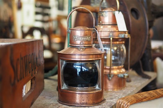 C1920 Large Antique Copper and Brass Starboard Navigation Lantern or Ship/anchor Light | of Maritime Interests | Garden Lamp - Etsy