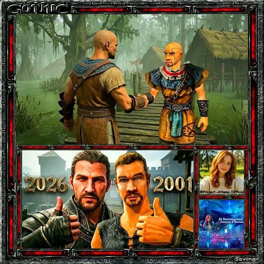 🎼🌾🤝🚬 Лестер - Сравнение НПС из Готики Ремейк и Готики 1 #SPIEgeLWELT_Shorts