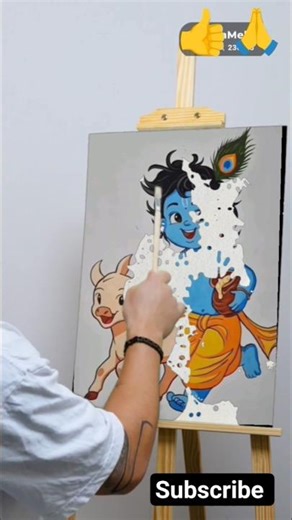 krishna ji beautiful ❤️#painting #shortfeed #art #drawing