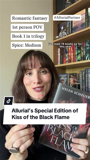 Kiss of the Black Flame by Helen Scheuerer is a must-read for romantasy readers who love a quest with plenty of banter & tension (AD) #AllurialPartner @allurialbooks New members can get this special edition for $9.99 (along with some other romantasy goodies) by using the code VIRGO this September #Allurial #romanticfantasy #kissoftheblackflame #newbookrelease Allurial September 2026 romantasy books , new book release , romantasy readers , romantasy book rec , book recommendations