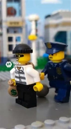 Lego Bank Robber Escape Jail!!! #lego #cops #funny #storytelling #police #shorts