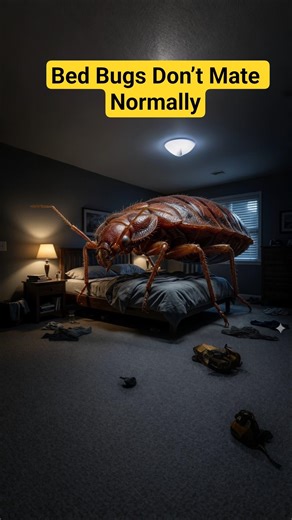 Bed bugs don’t mate normally… they literally stab their partner. 😳🪲