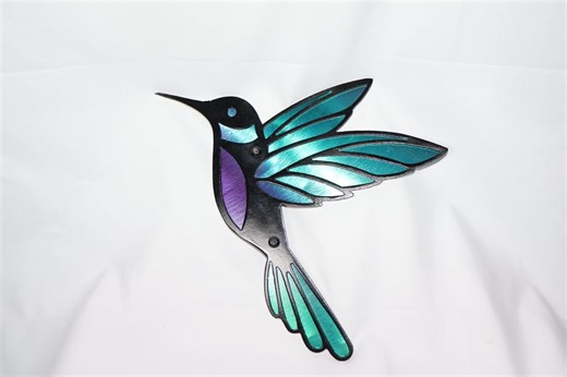 Hummingbird Yard Stake | Metal Garden Decor Outdoor | Colorful Bird Garden Art - Etsy
