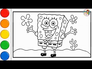 🎨 SpongeBob Coloring Page for Kids | Easy SpongeBob Drawing and Coloring