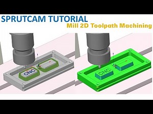 SprutCAM Tutorial #170 | Mill 2D Toolpath Basic Beginners