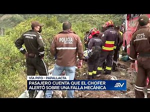 A traffic accident leaves nine dead and 20 injured on the Pifo-Papallacta highway.
