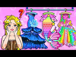 👑 Paper Dolls Dress Up ️🎉 Which Dress Will Make the Mermaid Shine 🎭💐🌈 DIY Handmade Outfits